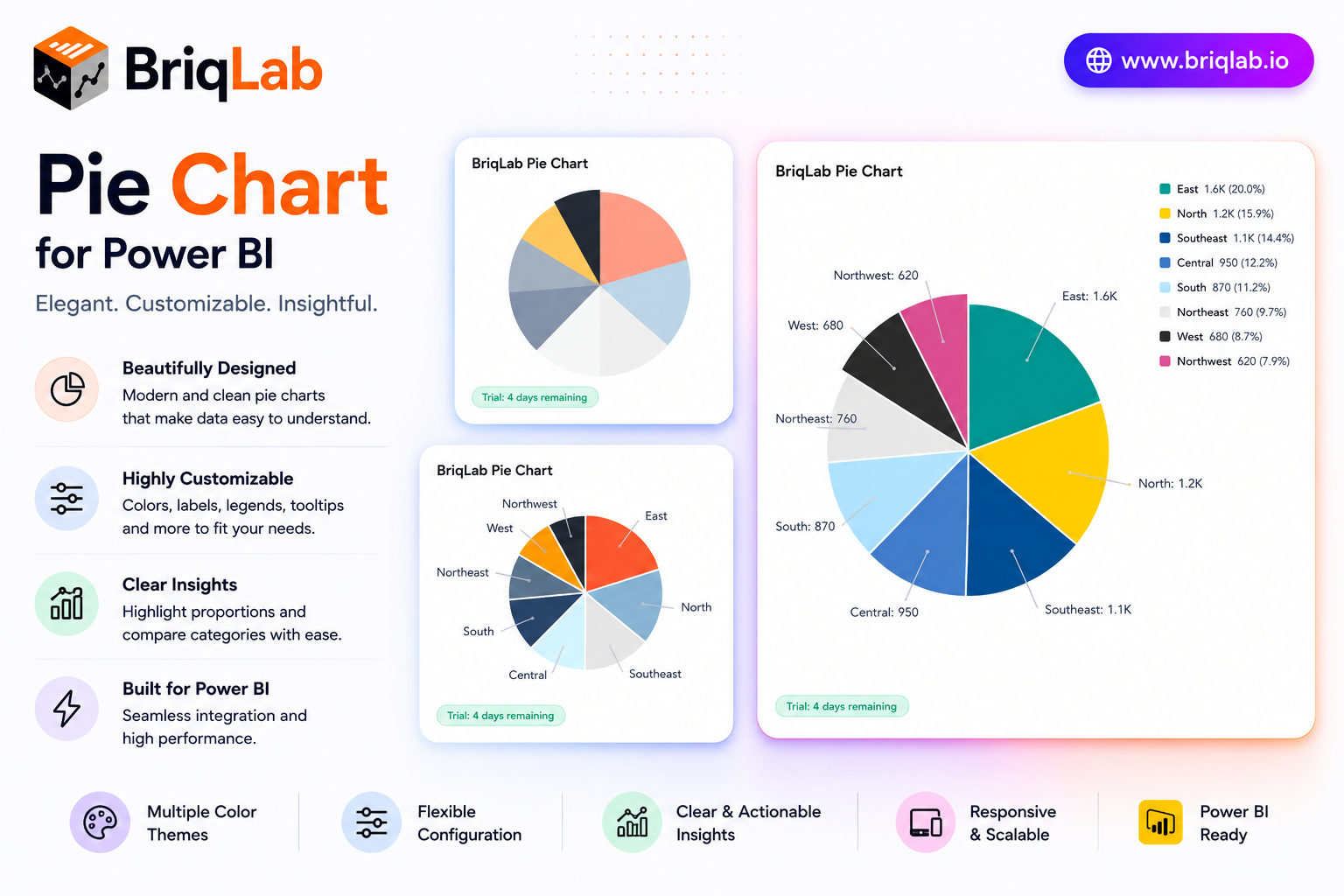 Briqlab Pie Chart Power BI Custom Visual